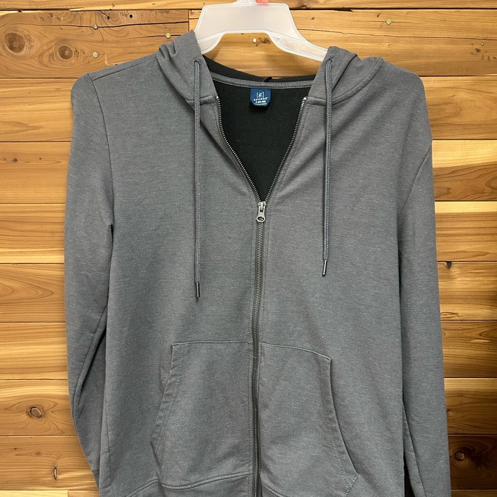 George Charcoal Zip-Up Hoodie